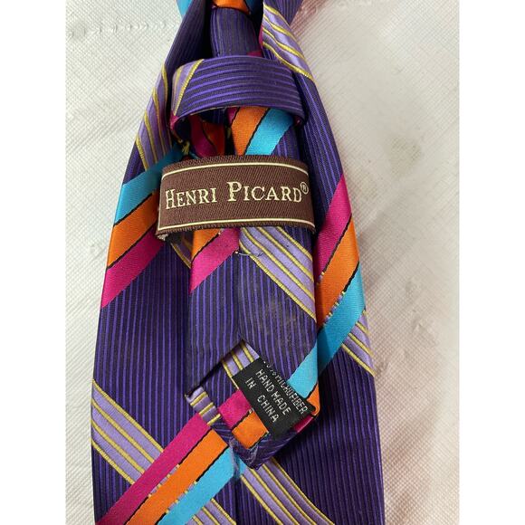 Men's Henry Pickard Purple Orange Turquoise Pink GUC - Picture 3 of 5